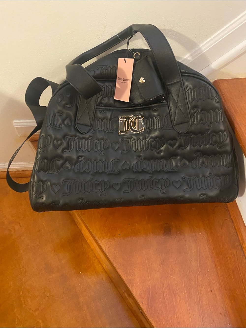 Juicy Couture -PINK LEAGUE DONE WEEKENDER BAG with Gold/Black JC Emblem (NWT)
